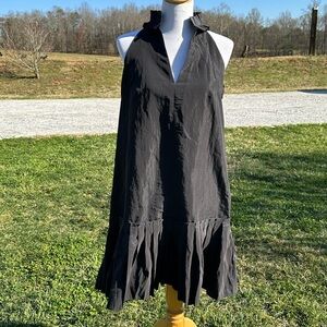 Jax Black Asymmetrical Halter Mini Dress